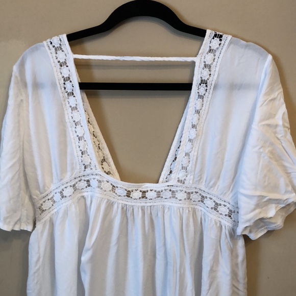 3/$15 Swim suit white lace tassel tie coverup - Picture 6 of 9